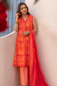 UAE -3PC Lawn Printed Unstitched Suit CL-32322 B