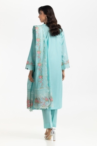 UAE-3PC Lawn Embroidered Suit IUSTKSD-499