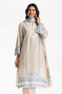 UAE-3PC Lawn Embroidered Suit IUSTKSD-541