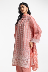 UAE-3PC Lawn Embroidered Suit IUSTKSD-564
