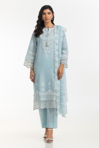 UAE-3PC Lawn Embroidered Suit IUSTKSD-565