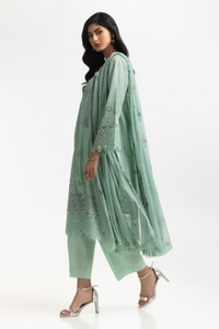 UAE-3PC Lawn Embroidered Suit IUSTKSD-574