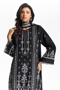 UAE-3PC Lawn Embroidered Suit IUSTKSD-575