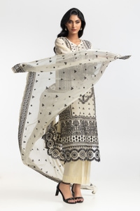 UAE-3PC Lawn Embroidered Suit IUSTKSD-581