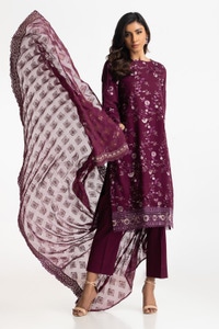 UAE-3PC Lawn Embroidered Suit IUSTKSD-592