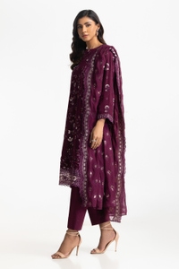 UAE-3PC Lawn Embroidered Suit IUSTKSD-592