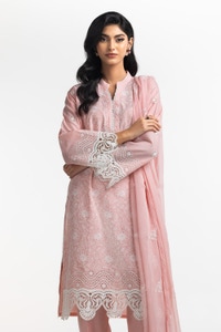 UAE-3PC Lawn Embroidered Suit IUSTKSD-593