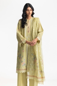 UAE-3PC Lawn Embroidered Suit IUSTKSD-605