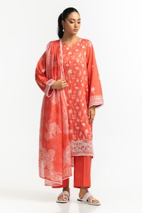 UAE-3PC Lawn Embroidered Suit IUSTKSD-388