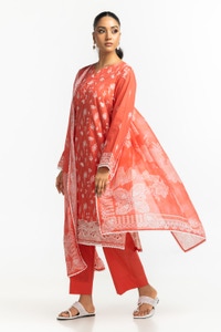 UAE-3PC Lawn Embroidered Suit IUSTKSD-388
