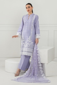 UAE-3PC Lawn Embroidered Suit IUSTKSD-562