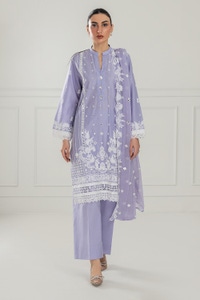 UAE-3PC Lawn Embroidered Suit IUSTKSD-562