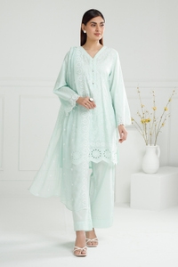UAE-3PC Lawn Embroidered Suit IUSTKSD-571