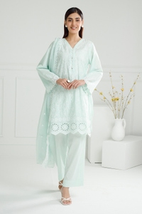 UAE-3PC Lawn Embroidered Suit IUSTKSD-571