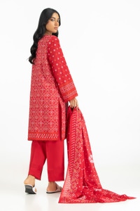 UAE-3PC Lawn Gold Printed Suit IUSTKSD-561