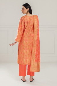 UAE-3PC Lawn Lacquer Printed Suit IUSTKSD-460