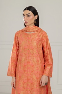 UAE-3PC Lawn Lacquer Printed Suit IUSTKSD-460