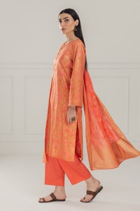 UAE-3PC Lawn Lacquer Printed Suit IUSTKSD-460
