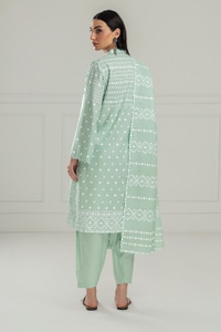 UAE-3PC Lawn Lacquer Printed Suit IUSTKSD-500