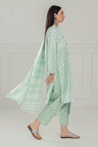 UAE-3PC Lawn Lacquer Printed Suit IUSTKSD-500