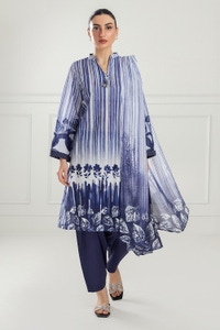 UAE-3PC Lawn Lacquer Printed Suit IUSTKSD-505