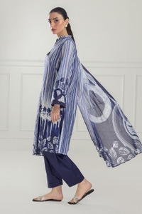UAE-3PC Lawn Lacquer Printed Suit IUSTKSD-505