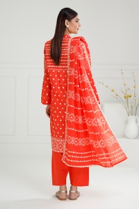 UAE-3PC Lawn Lacquer Printed Suit IUSTKSD-508