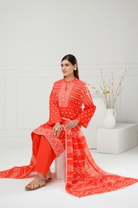 UAE-3PC Lawn Lacquer Printed Suit IUSTKSD-508