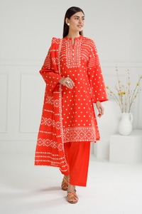 UAE-3PC Lawn Lacquer Printed Suit IUSTKSD-508