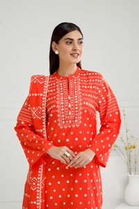 UAE-3PC Lawn Lacquer Printed Suit IUSTKSD-508