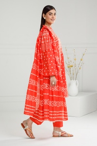 UAE-3PC Lawn Lacquer Printed Suit IUSTKSD-508
