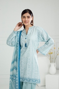 UAE-3PC Lawn Lacquer Printed Suit IUSTKSD-511