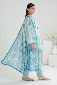 UAE-3PC Lawn Lacquer Printed Suit IUSTKSD-511