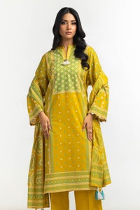 UAE-3PC Lawn Lacquer Printed Suit IUSTKSD-514