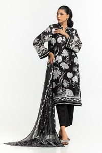 UAE-3PC Lawn Printed Suit IUSTKSD-484