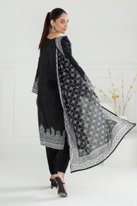 UAE-3PC Lawn Printed Suit IUSTKSD-488