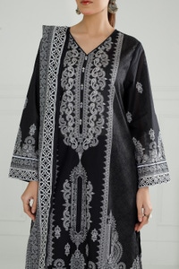 UAE-3PC Lawn Printed Suit IUSTKSD-488
