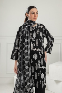 UAE-3PC Lawn Printed Suit IUSTKSD-503