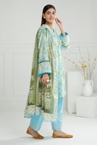 UAE-3PC Lawn Printed Suit IUSTKSD-507