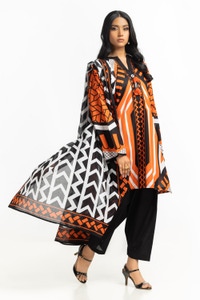 UAE-3PC Lawn Printed Suit IUSTKSD-510