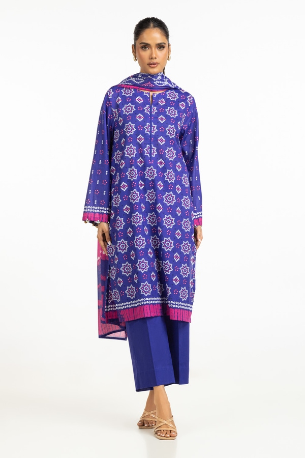 UAE-3PC Lawn Printed Suit IUSTKSD-589