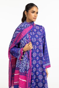UAE-3PC Lawn Printed Suit IUSTKSD-589