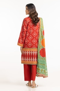 UAE-3PC Lawn Printed Suit IUSTKSD-703
