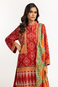 UAE-3PC Lawn Printed Suit IUSTKSD-703