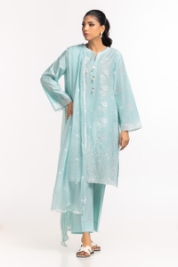 UAE-3PC Lawn Schiffli Embroidered Suit IUSTKSD-604