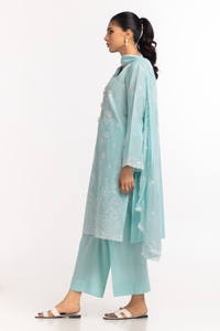 UAE-3PC Lawn Schiffli Embroidered Suit IUSTKSD-604