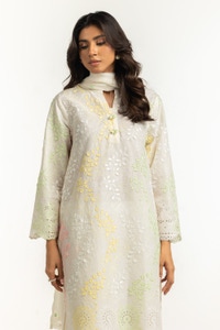 UAE-3PC Lawn Schiffli Embroidered Suit IUSTKSD-618