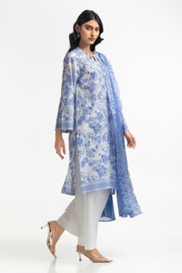 UAE-3PC Lawn Printed Embroidered Suit IUSTKSD-495