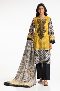 UAE-3PC Lawn Printed Embroidered Suit IUSTKSD-497