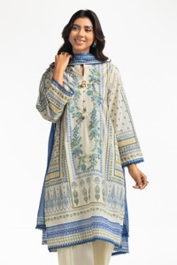 UAE-3PC Lawn Printed Embroidered Suit IUSTKSD-544